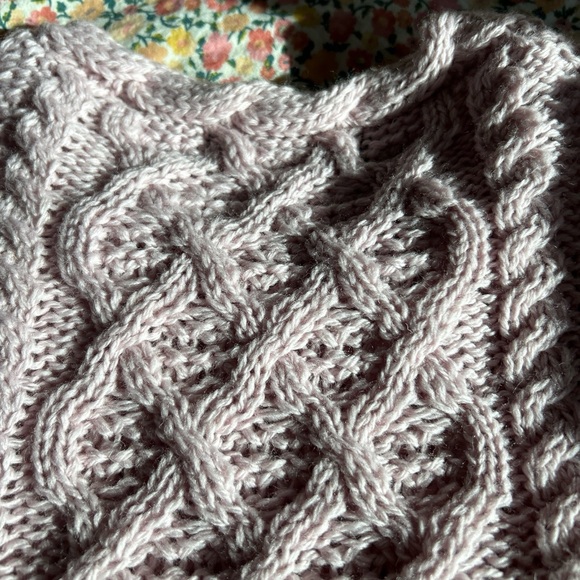 Fisherman knit pink wool sweater from
Ireland. NWOT - Picture 6 of 7